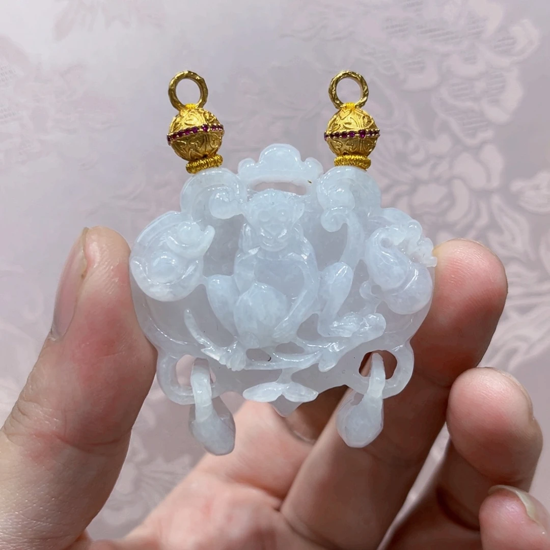 翡翠合金吊坠(赠链)国风