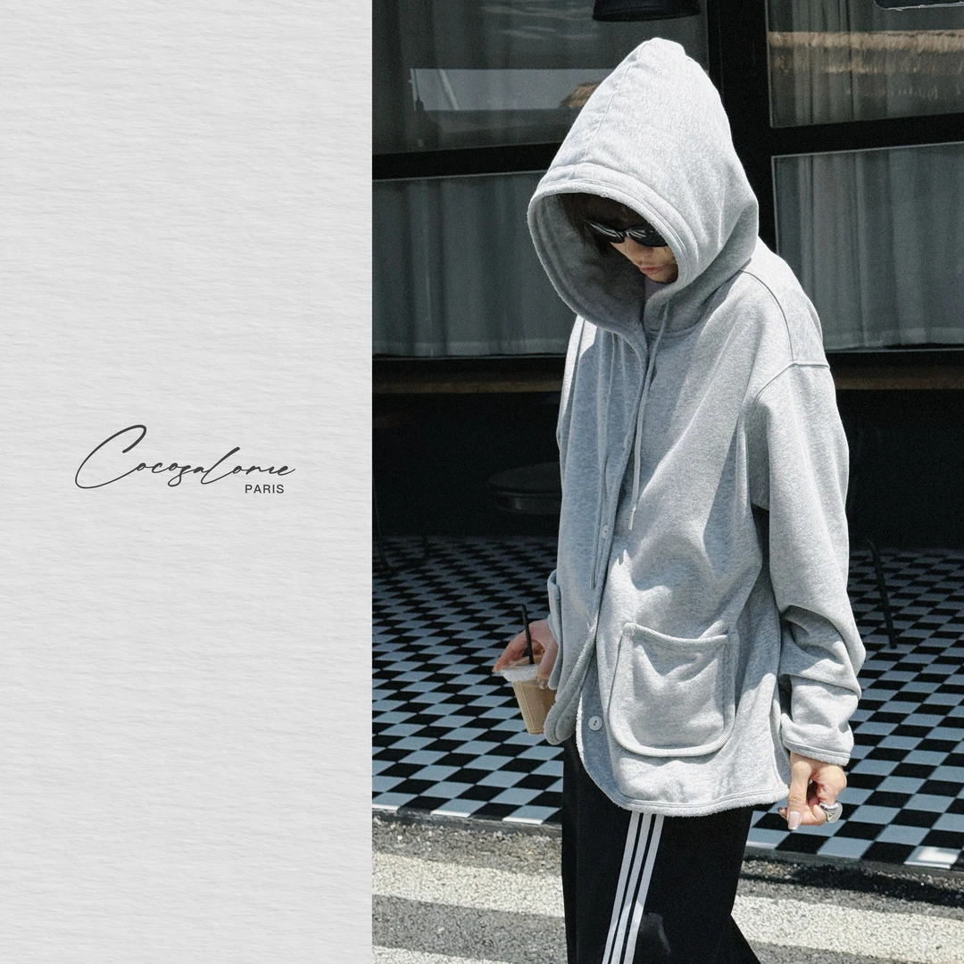 韩彬彬"卷边外套"32支双纱精梳棉抗起球秋冬出游通勤外套2245-4