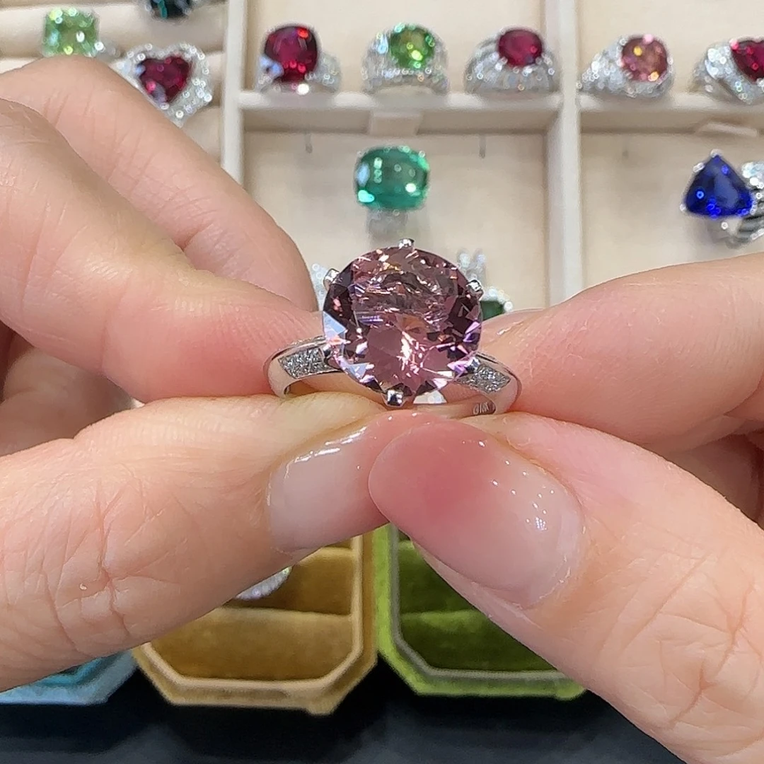 碧玺18K金镶嵌戒指4.2ct