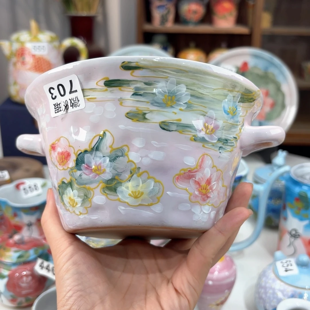 景德镇手绘高温釉下彩陶瓷茶具