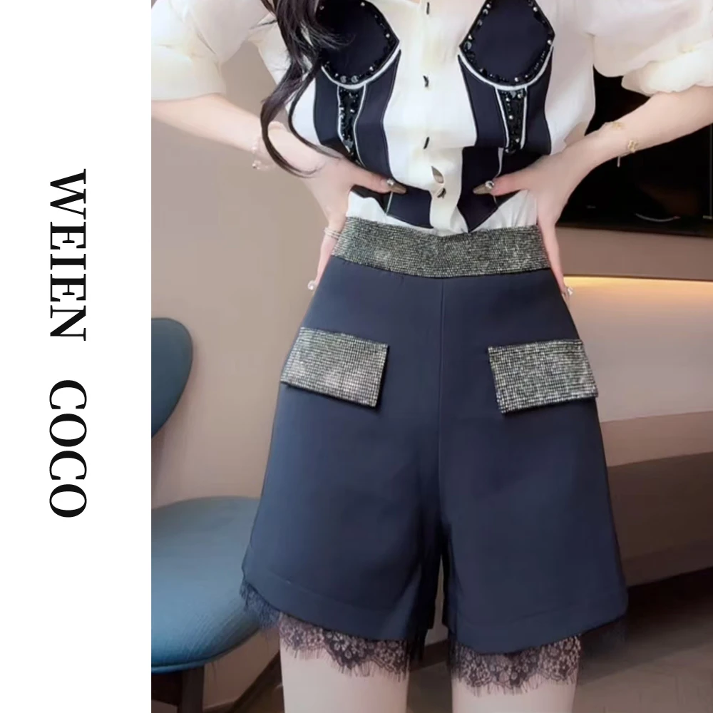 【薇恩COCO】显瘦短裤女装休闲中高腰百搭时尚K3589