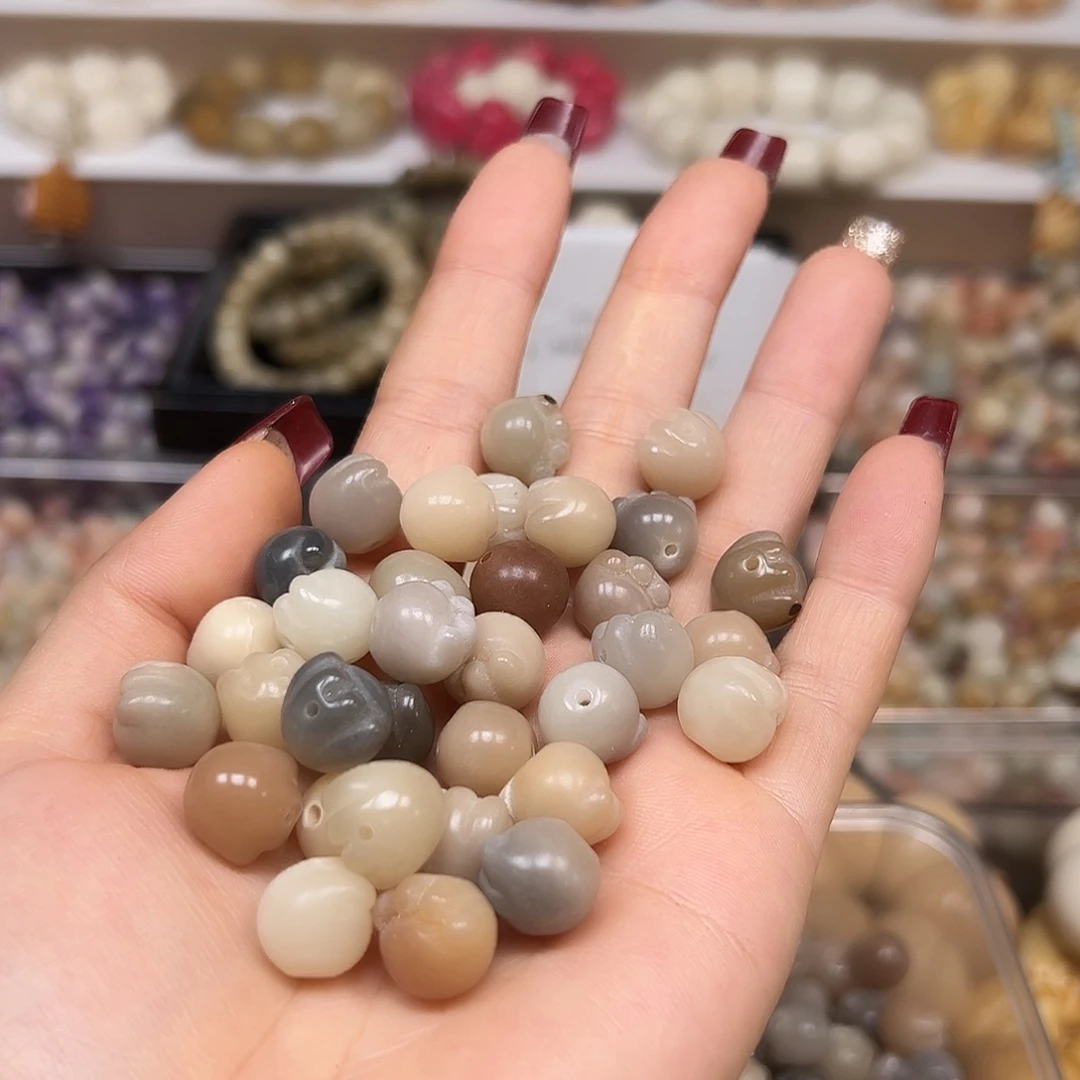 手串菩提根/象牙果微瑕12莫蓝蒂猫爪50颗