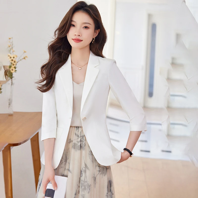 夏天休闲百搭小西装薄款职业装女性外套时尚高端2025新款爆款西服