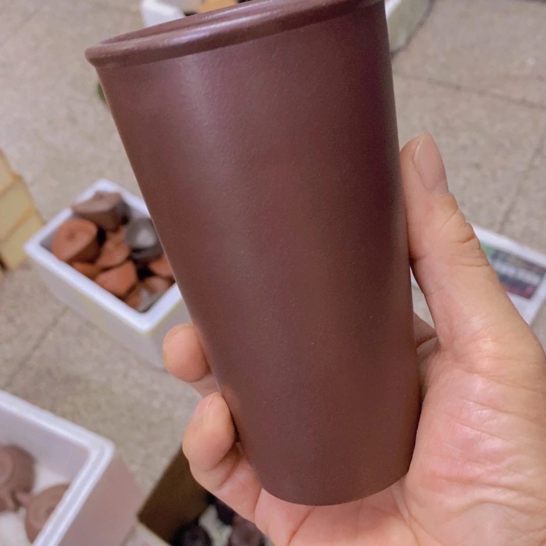 茶杯绿泥紫砂紫砂