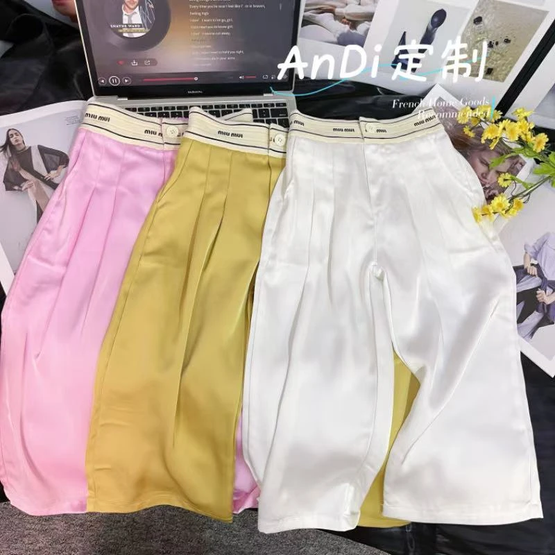 〖ANDI〗订制夏季新款女童中大童韩版休闲百搭直筒裤3761