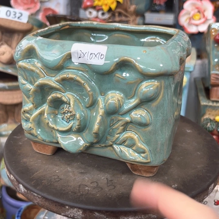 紫砂花盆粗陶材质多肉花盆