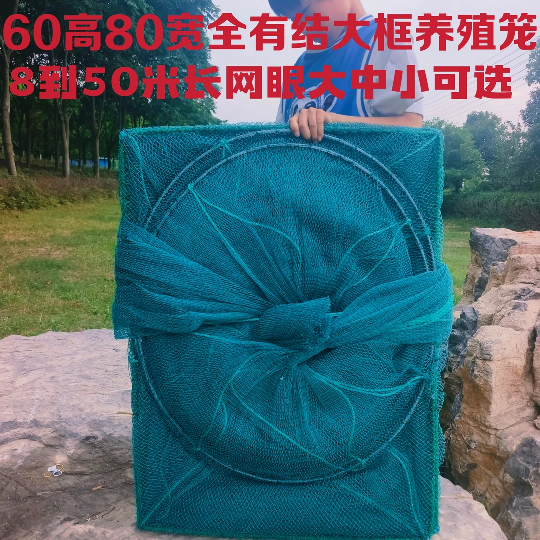 户外鱼护60✘80 框架13米26米50米1.3网眼2.5网眼4.0网眼