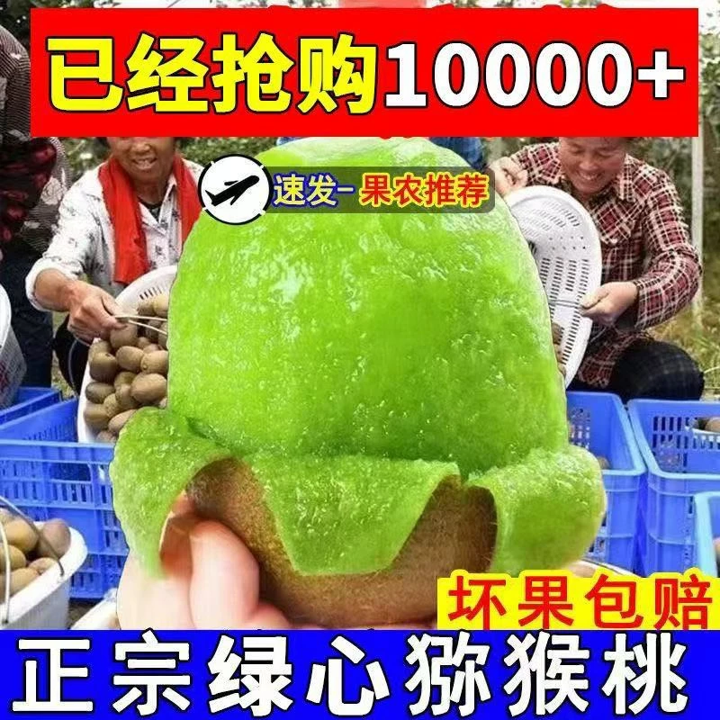 正宗猕猴桃新鲜异果新鲜当季即食猕猴桃绿心四川半边红脱骨脆李子