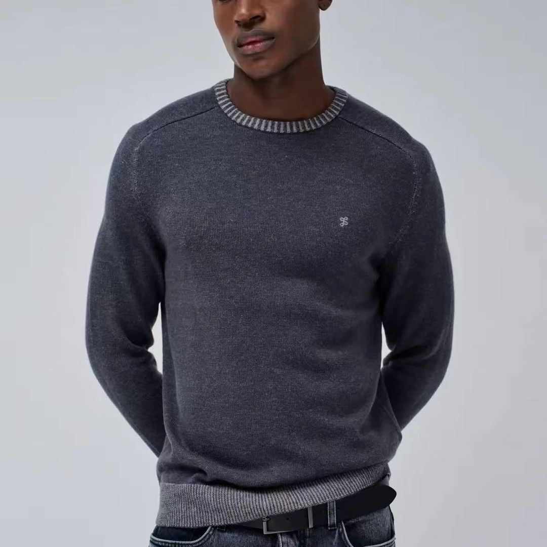 秋冬男士 轻奢质感 65羊毛百搭保暖针织衫圆领毛衣