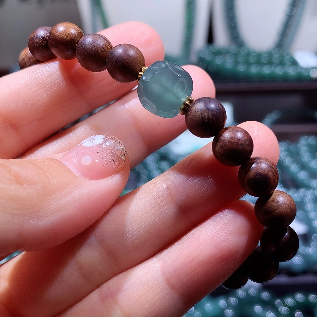 未镶嵌手链翡翠天然a货翡翠手串11+