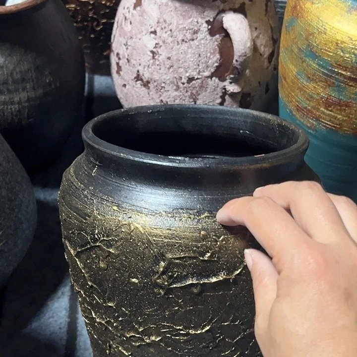 金色浮雕高23口16带孔