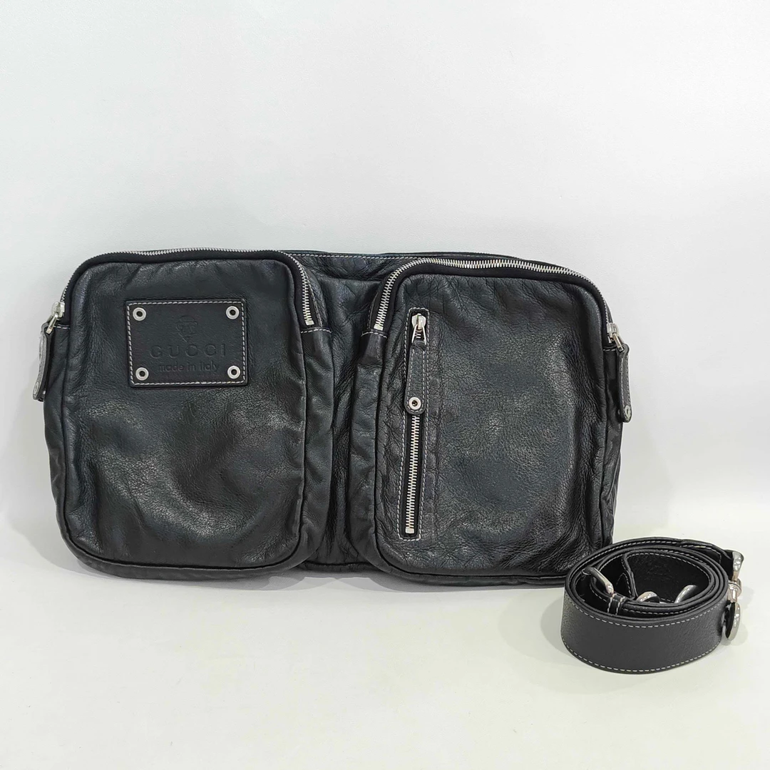 95新 GUCCI/古驰 捐金沉珠/机能风邮差包