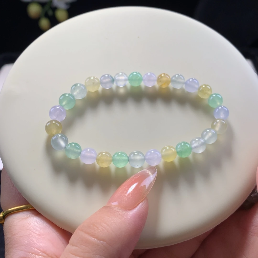 翡翠未镶嵌手串夏日甜心