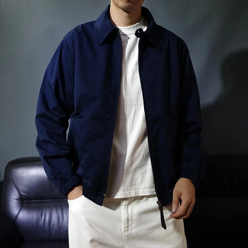 杜拉妮秋冬款短款翻领行政夹克外套新款成熟稳重男士复古休闲上衣