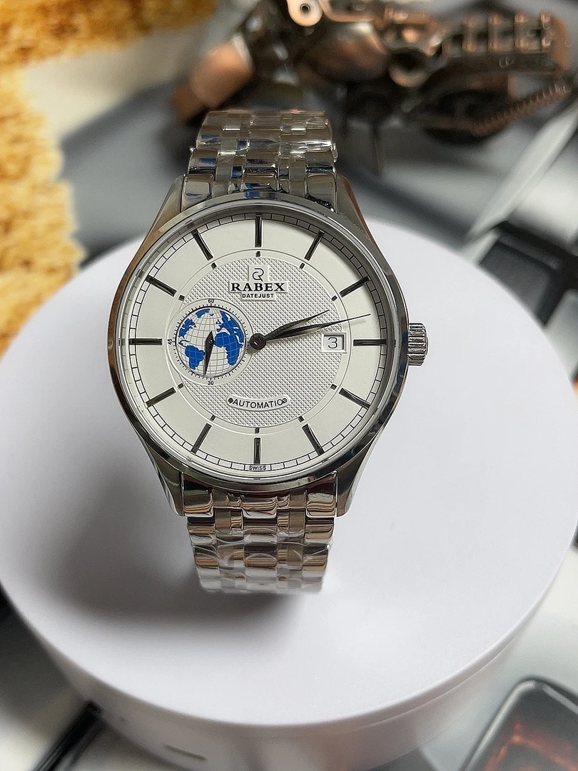 瑞士全自动机械表地球仪瑞士机芯精钢防水男士 经典简约百搭手表