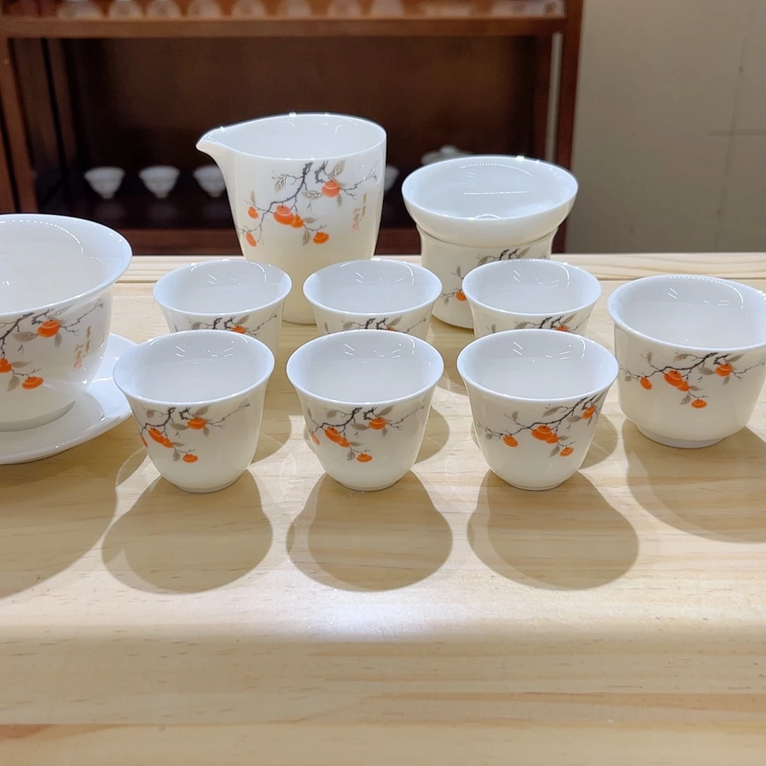 杯玄致羊脂玉瓷茶具套装