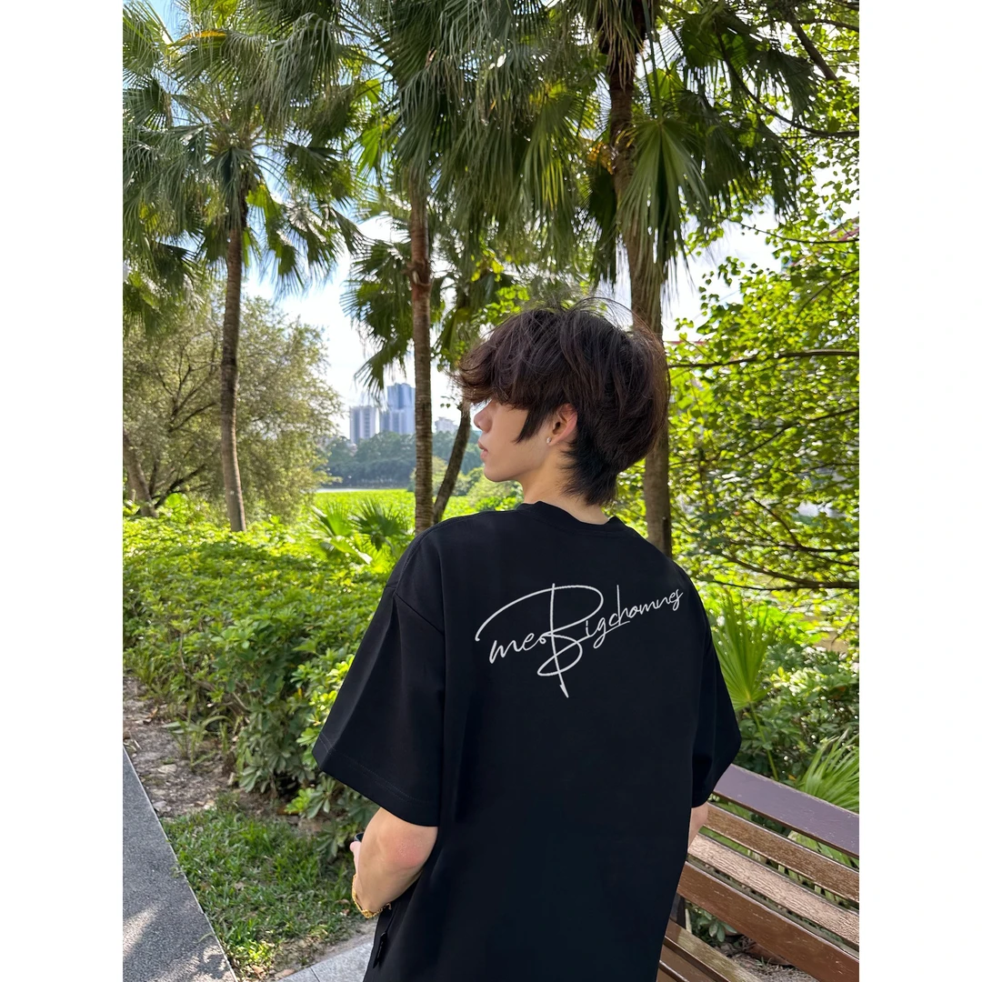 ME DMKNOW国潮纯棉重磅痞帅印花欧美短袖小众ins夏季休闲t恤男女