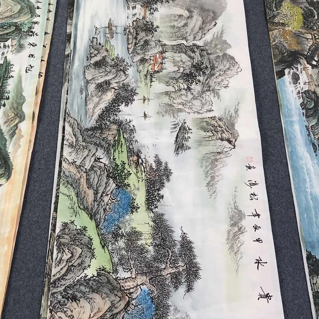 国画小六尺山水一副