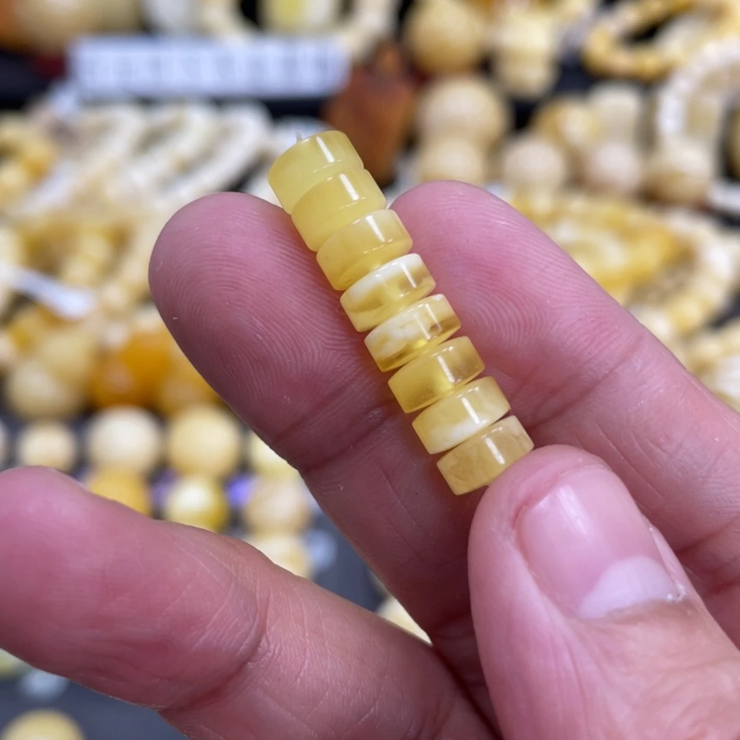 琥珀珠宝奇石未镶嵌7.5mm（8片）