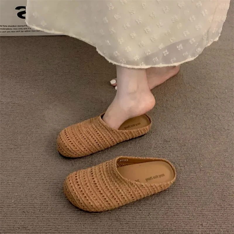 晚晚风厚底波西米亚勃肯鞋女外穿2025春夏度假一脚蹬包头