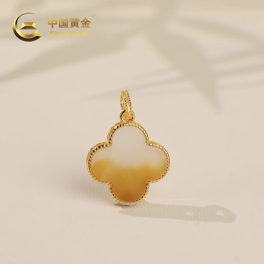 【中国黄金】夕染 | 和田玉*吊坠*S925银镶嵌-D9867-格
