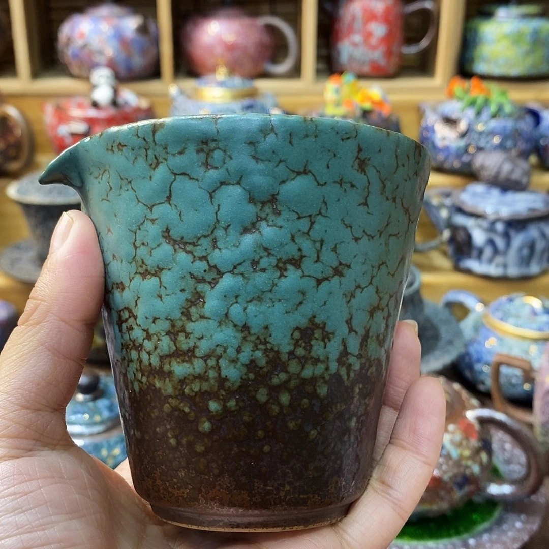 呼***的粗陶柴烧志野茶器