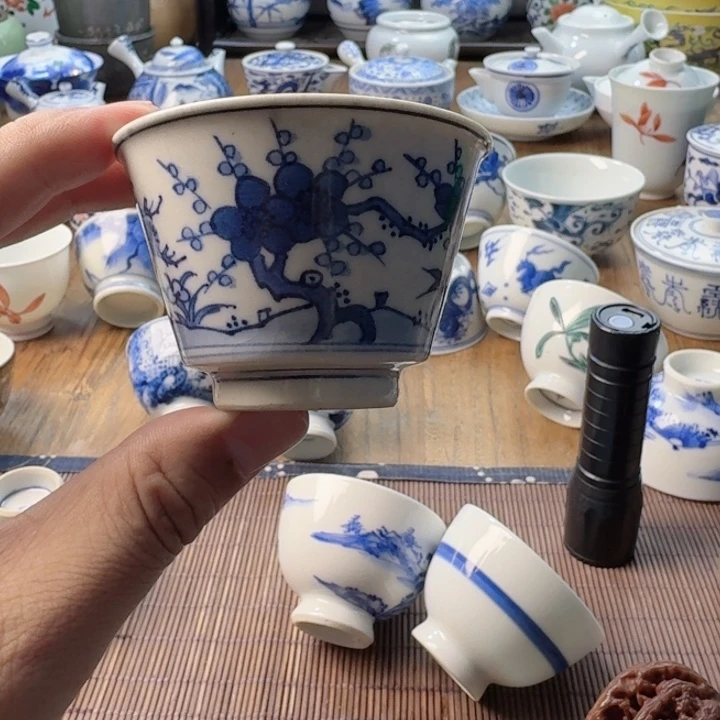 青花瓷器杯子茶具