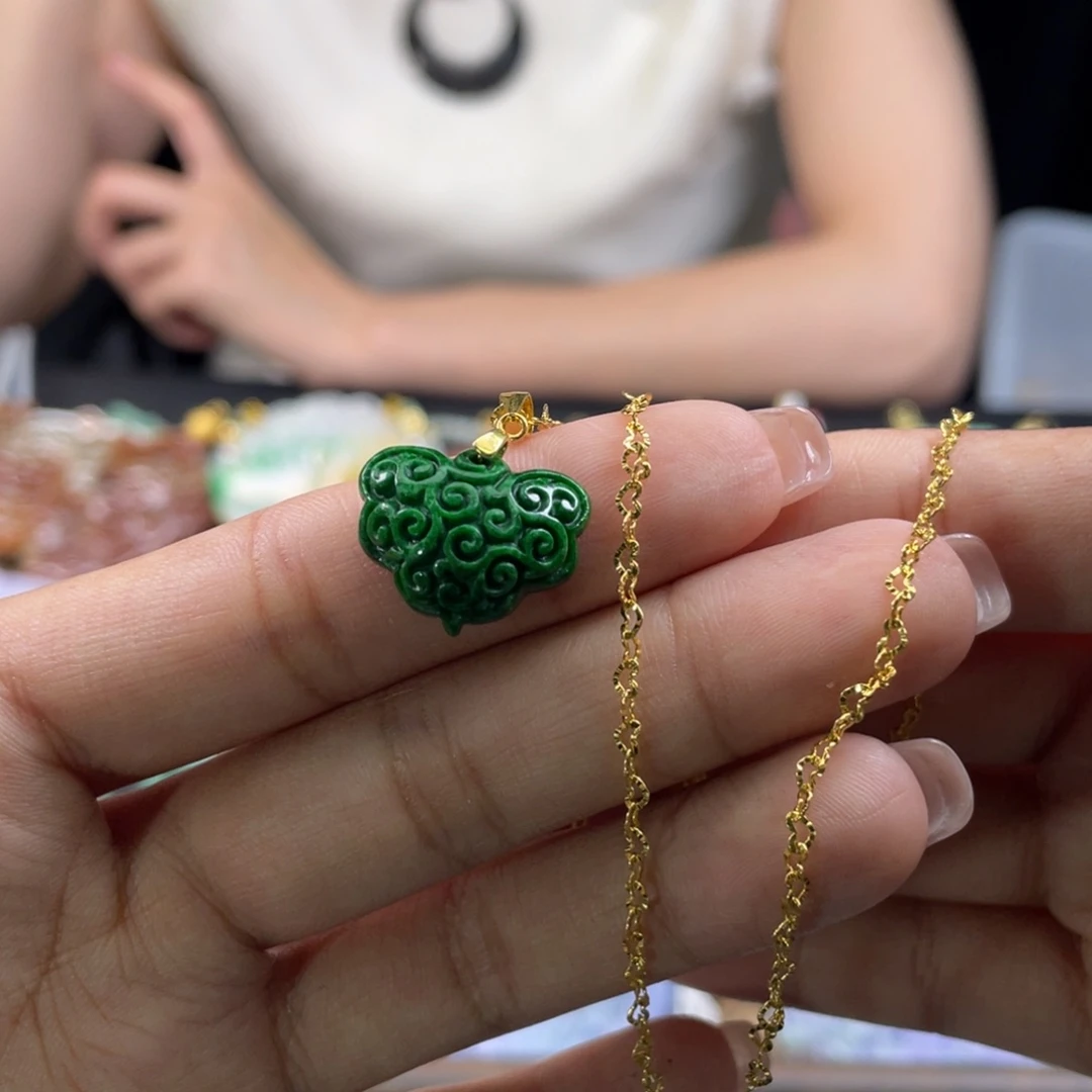 翡翠未镶嵌颈饰代编织