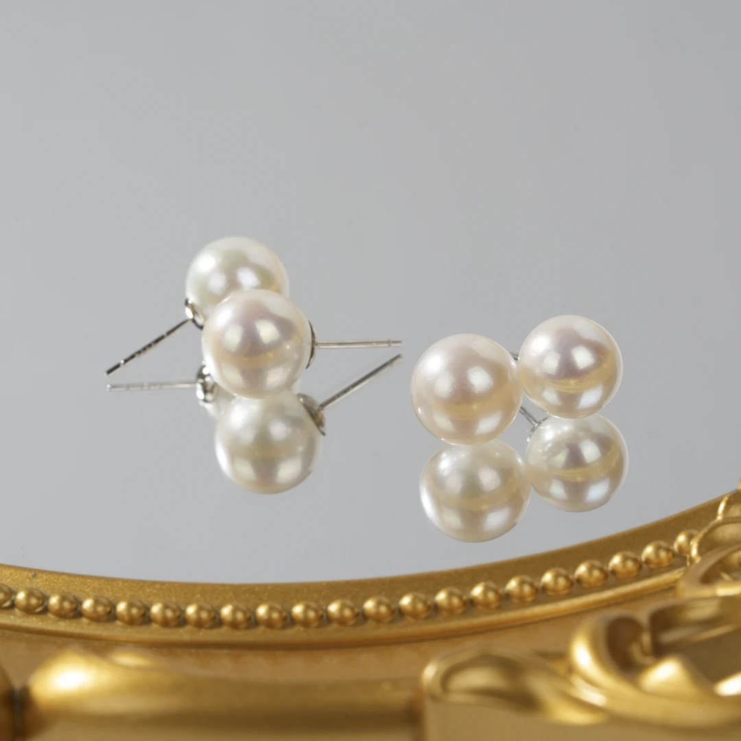 【云上好物】24 DS60976-S925银淡水珍珠耳钉-多样性发一件10mm（JG）