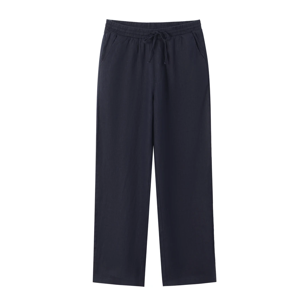 Bing Studios｜男女同款夏季休闲时尚透气百搭亚麻长裤