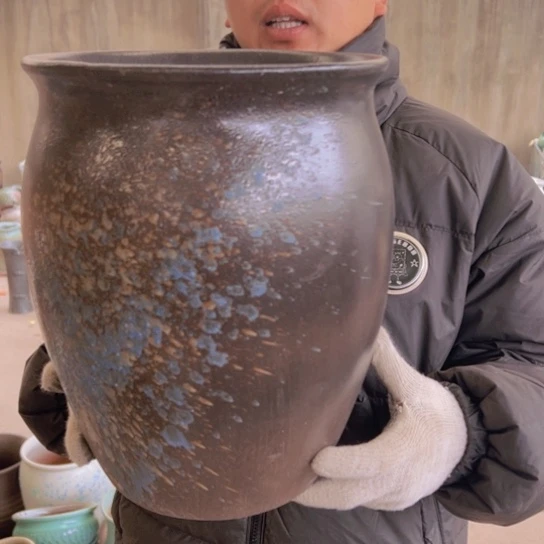 紫砂花盆高30口24———-