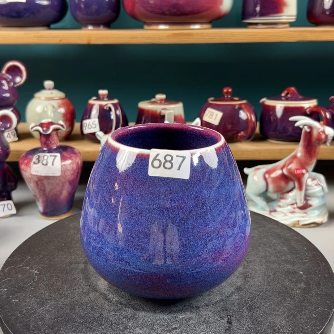 瓷片微瑕鸡心罐纯手工