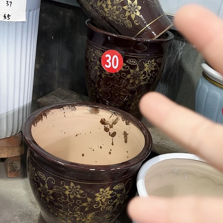 陶瓷大花盆一套三个