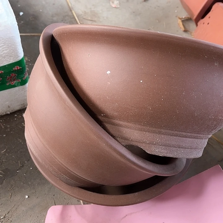 紫砂花盆70-3。 32-14.5