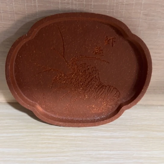 茶壶紫砂红降坡壶承