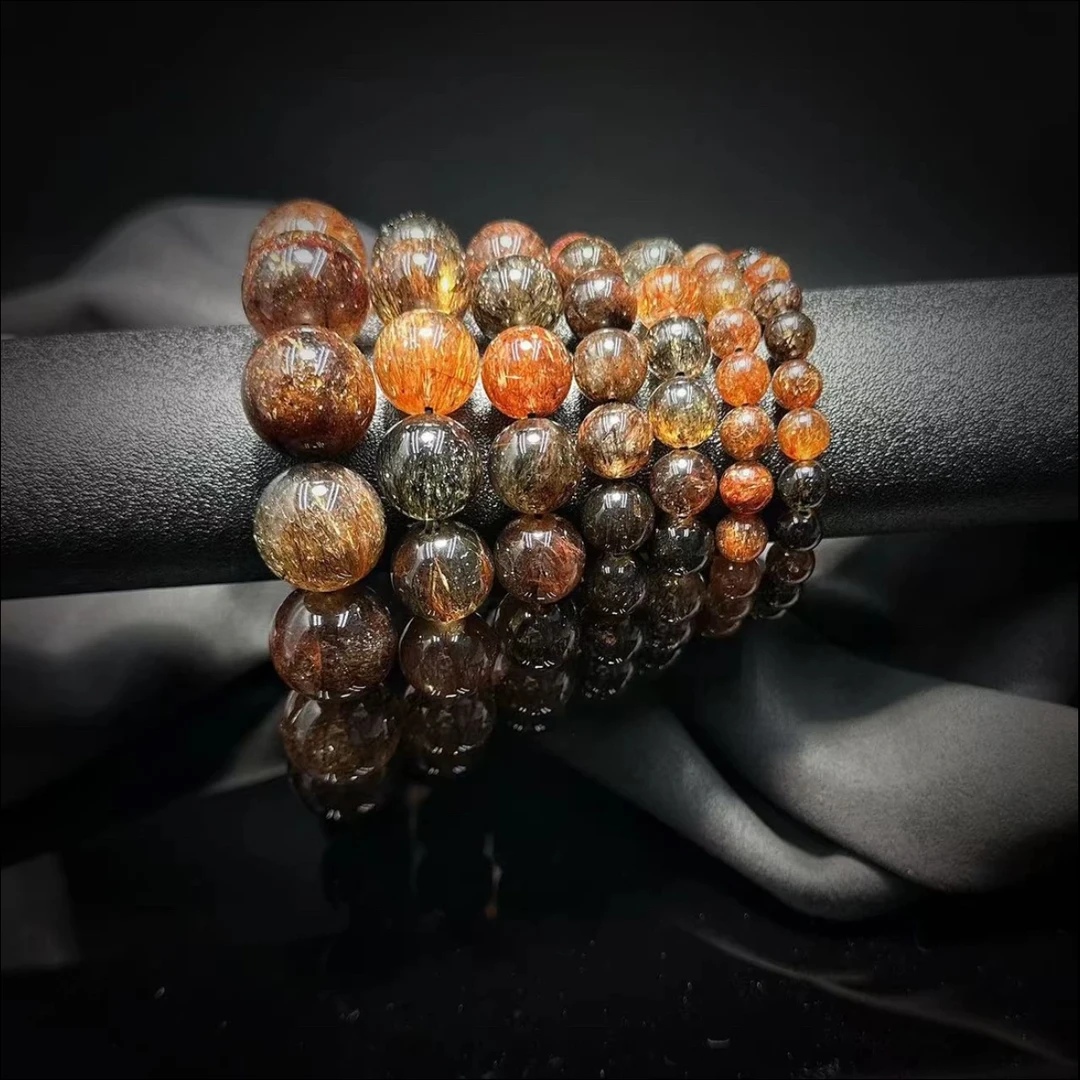 【晶彩甄选】天然水晶黑金超单圈手链 多样性发其一