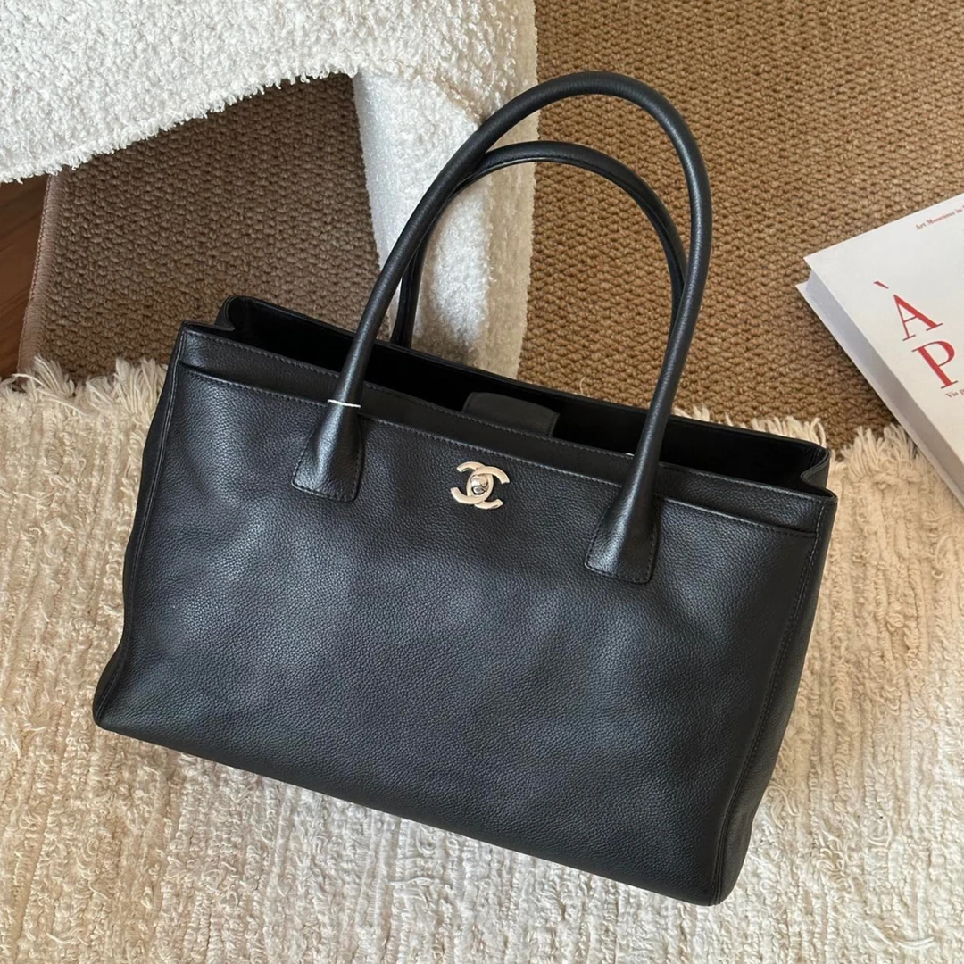 95新 Chanel/香奈儿 中号 黑银 香奈儿/单肩包/3532