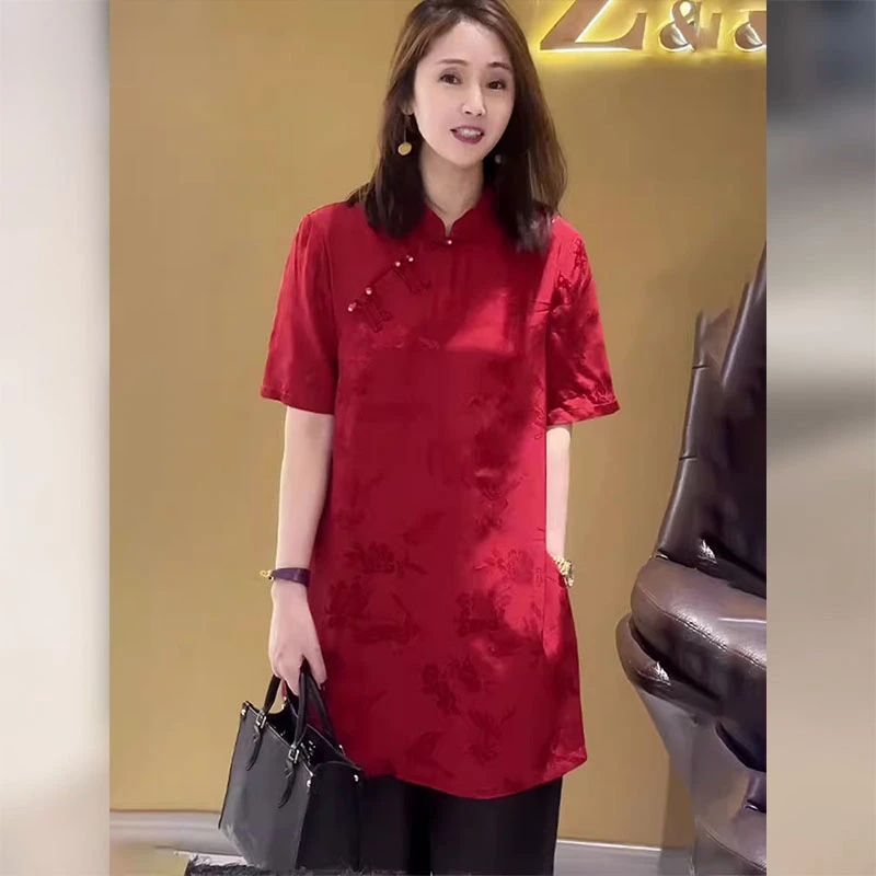 新中式中国风年轻款盘扣改良唐装衬衫外套女2025夏季新款上衣小衫
