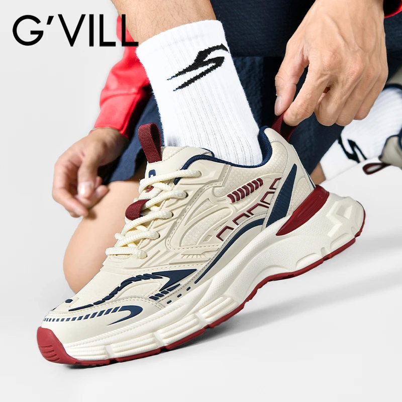 G'VILL/贵之步时尚风户外运动休闲款百搭厚底增高冬季老爹鞋男潮