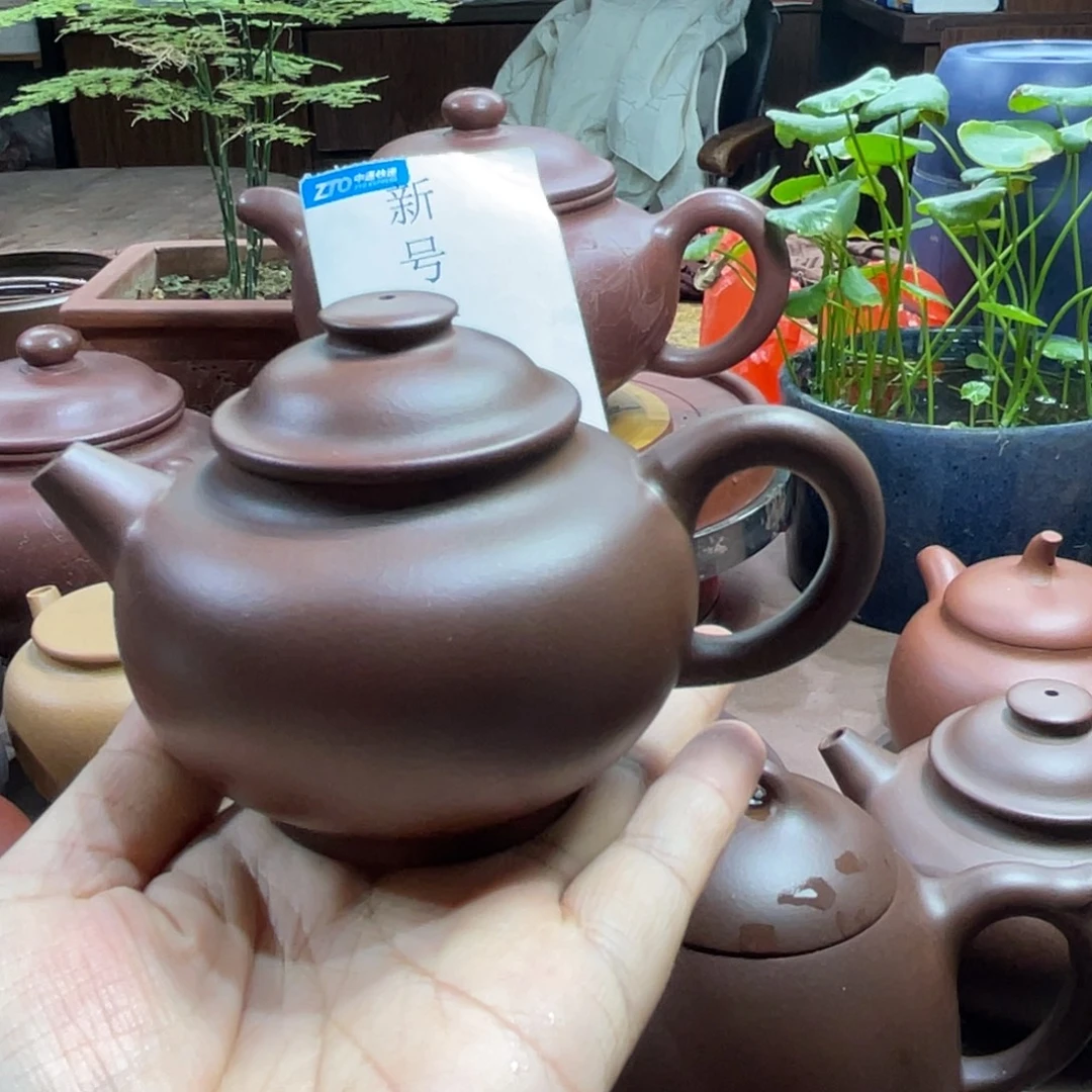 李***妍紫砂茶壶巨轮一厂陈腐老紫泥