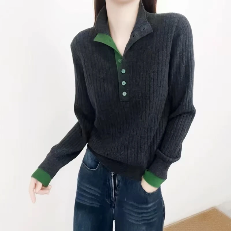 【羊毛品质】加厚设计感毛衣女秋冬2024新款时尚洋气爆款外穿针织衫