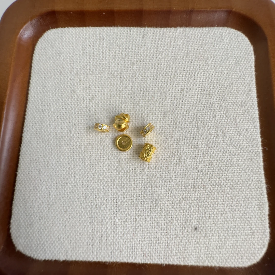 足金999 铃铛桶珠跑环配件