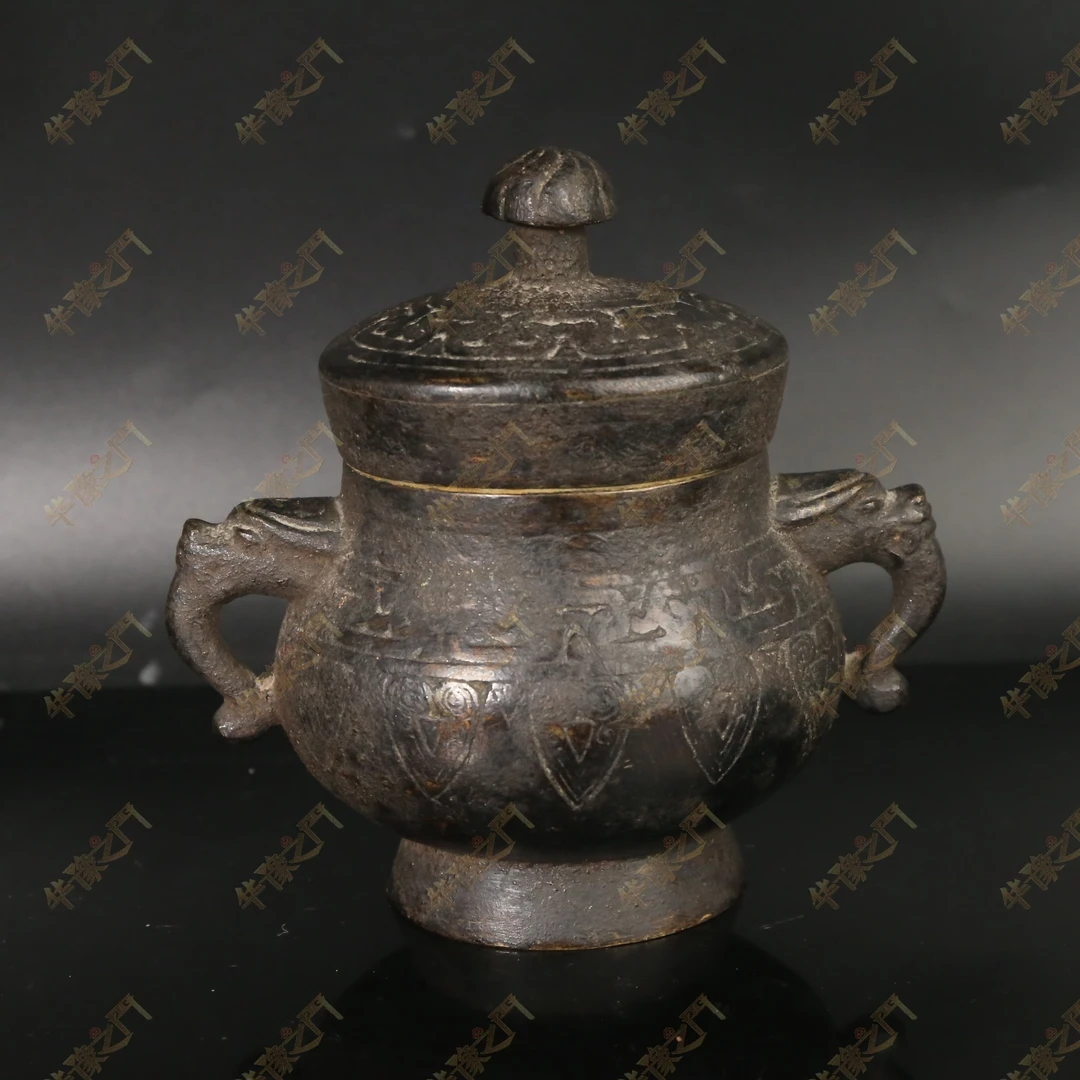 明代铜龙耳蝉纹组合樽【华豫之门】LS2511073010