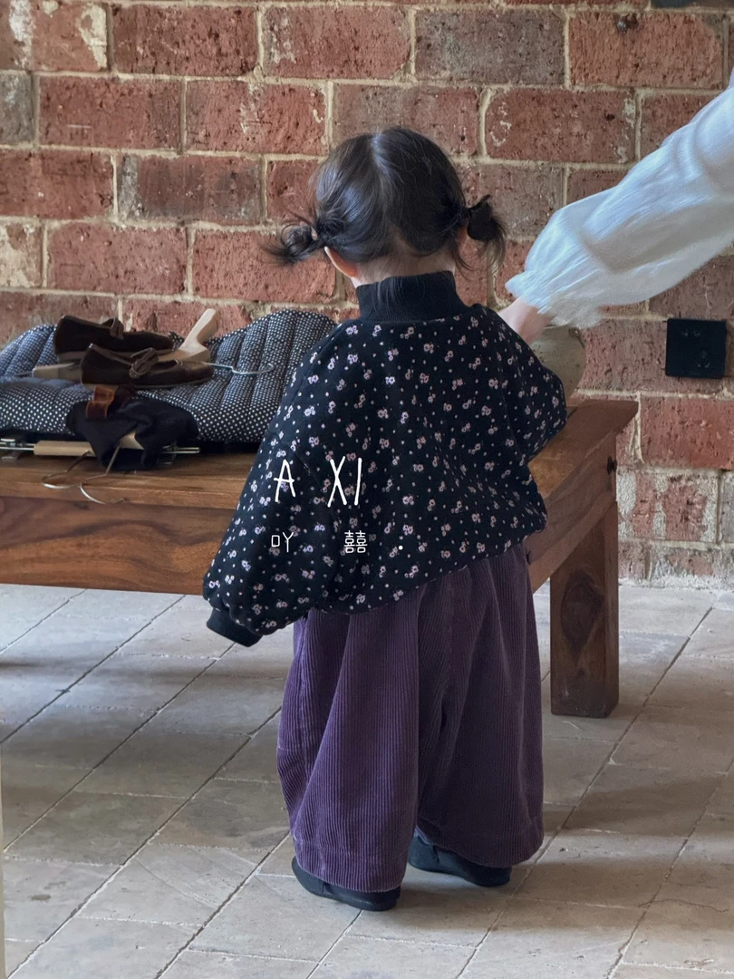 儿童日韩系碎花卫衣