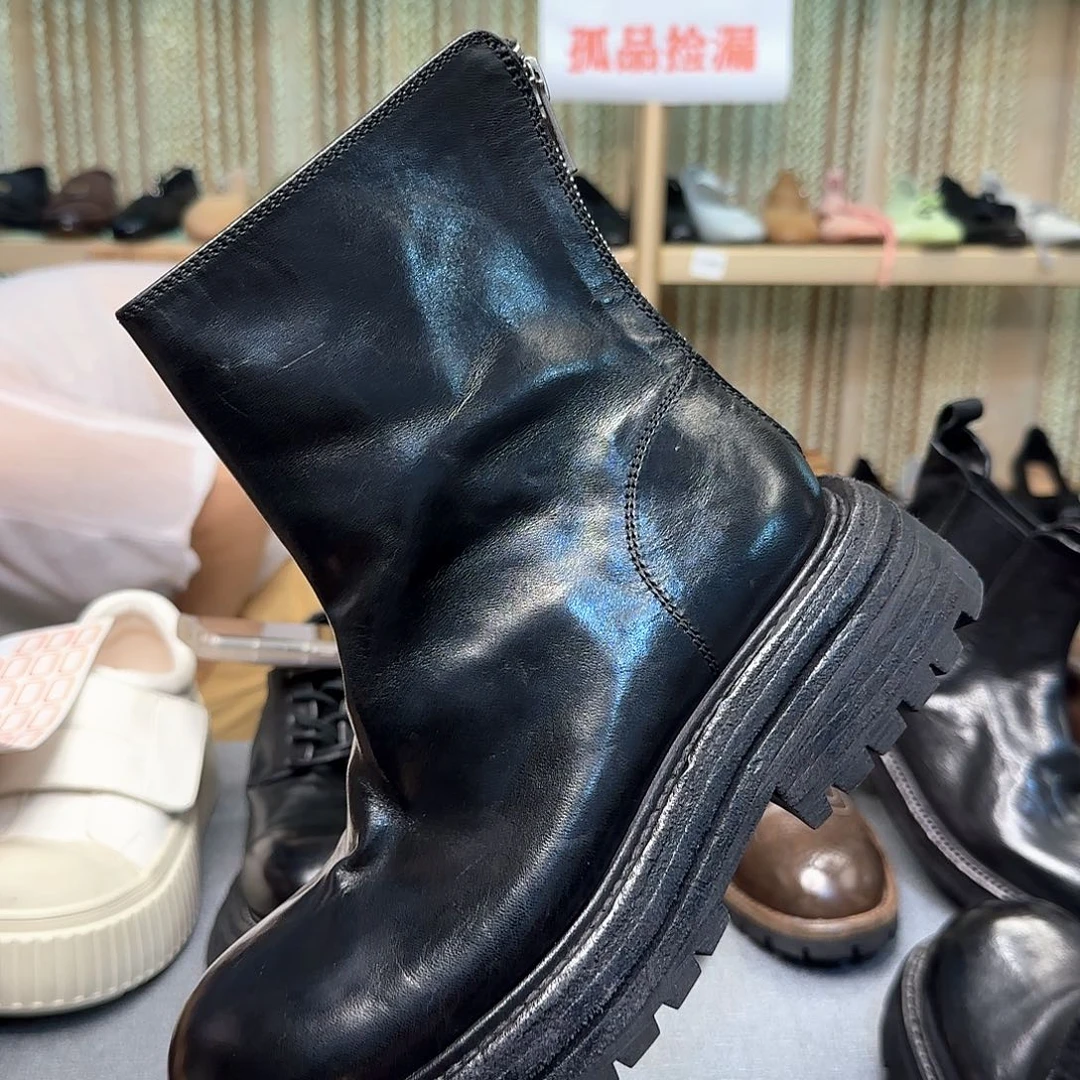 27号全马皮黑色真皮大底36码