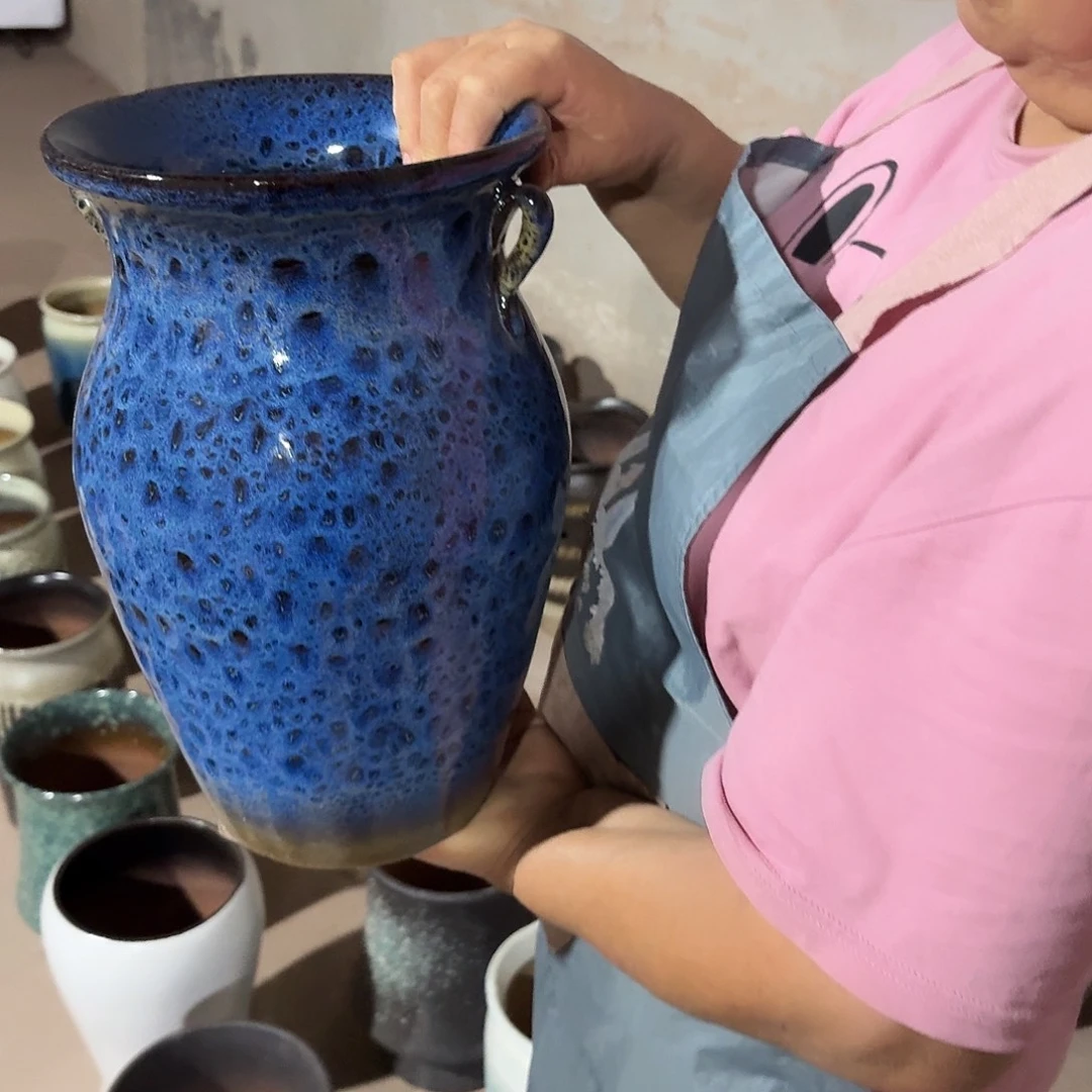 紫砂花盆口20高32
