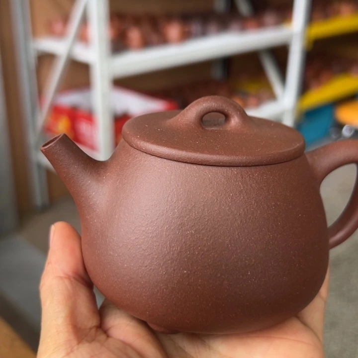 茶壶紫砂紫泥精工高瓢200cc