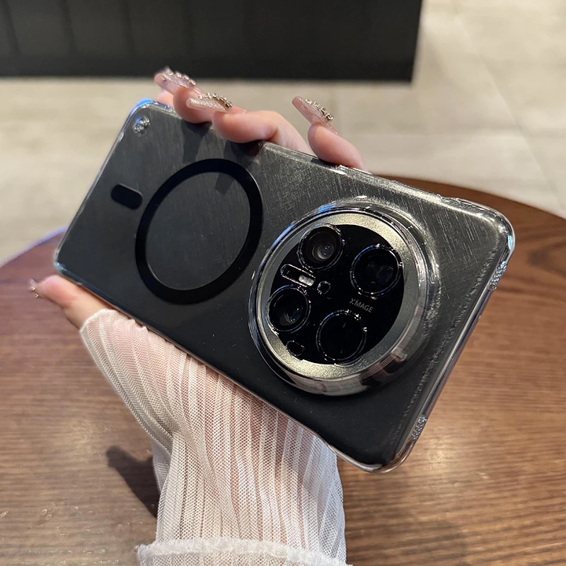 适用于华为mate70手机壳新款透明mate60无边框简约pura70磁吸男女