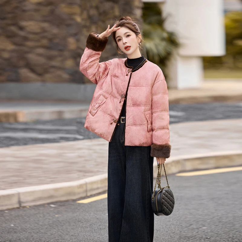 2025新款冬装气质好看显瘦减龄复古时尚新中式羽绒服女外套808