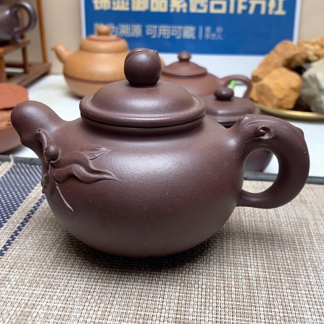 茶壶紫砂210毫升无添加五号井底槽青